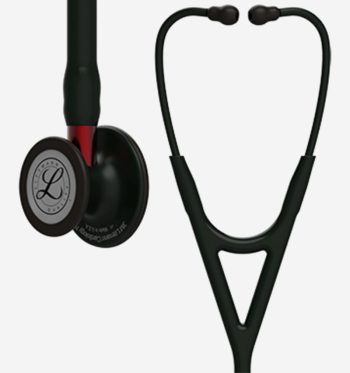 Littmann® Cardiology IV™- Black-Finish Chestpiece, Black Tube, Red Stem and Black Headset