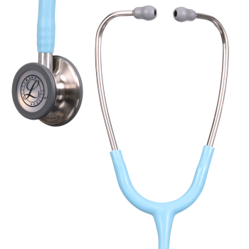 Littmann® Classic III™ Stethoscope, Stainless-finish Chestpiece, Limited Edition Marine Blue Satin Tube