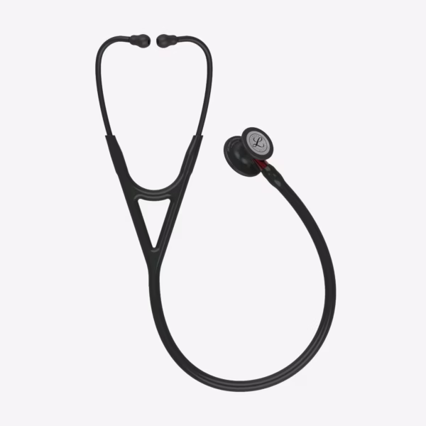 Cardiology IV_Black-Finish Chestpiece_Black Tube_Red Stem_Black Headset_02 Cardiology IV Black Finish Chestpiece Black Tube Red Stem Black Headset 02