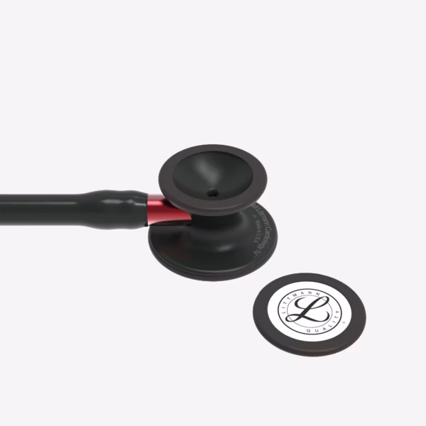 Cardiology IV_Black-Finish Chestpiece_Black Tube_Red Stem_Black Headset_05 Cardiology IV Black Finish Chestpiece Black Tube Red Stem Black Headset 05