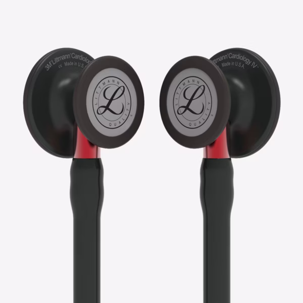 Cardiology IV_Black-Finish Chestpiece_Black Tube_Red Stem_Black Headset_06 Cardiology IV Black Finish Chestpiece Black Tube Red Stem Black Headset 06