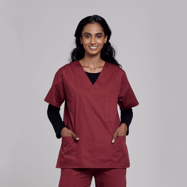 Maroon Lite Scrubs Women 02