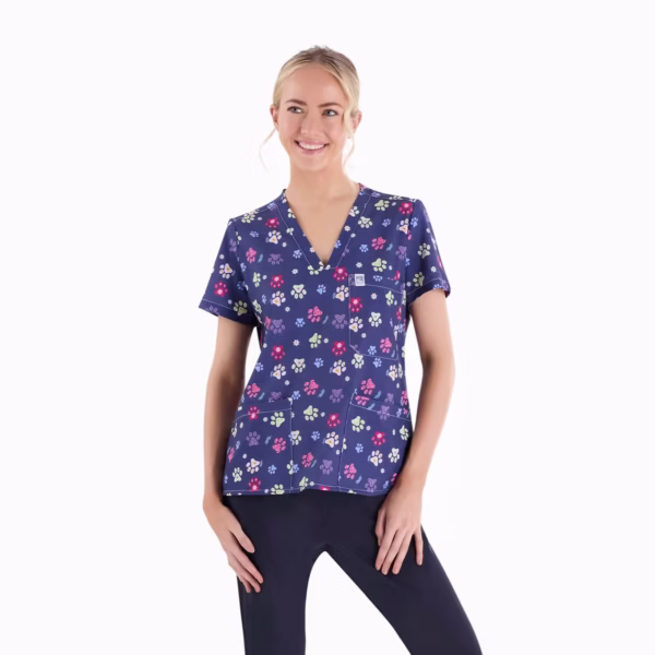 Paw Print_Female_Printed Tops_01 Paw Print Female Printed Tops 01