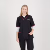 Sorbet Scrub Tops - Salon with Raspberry Piping
