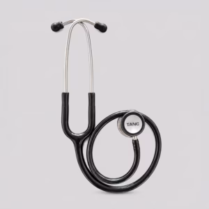 TANC Stethoscope - Black 1 TANC Classic Stainless Steel Stethoscope - Black